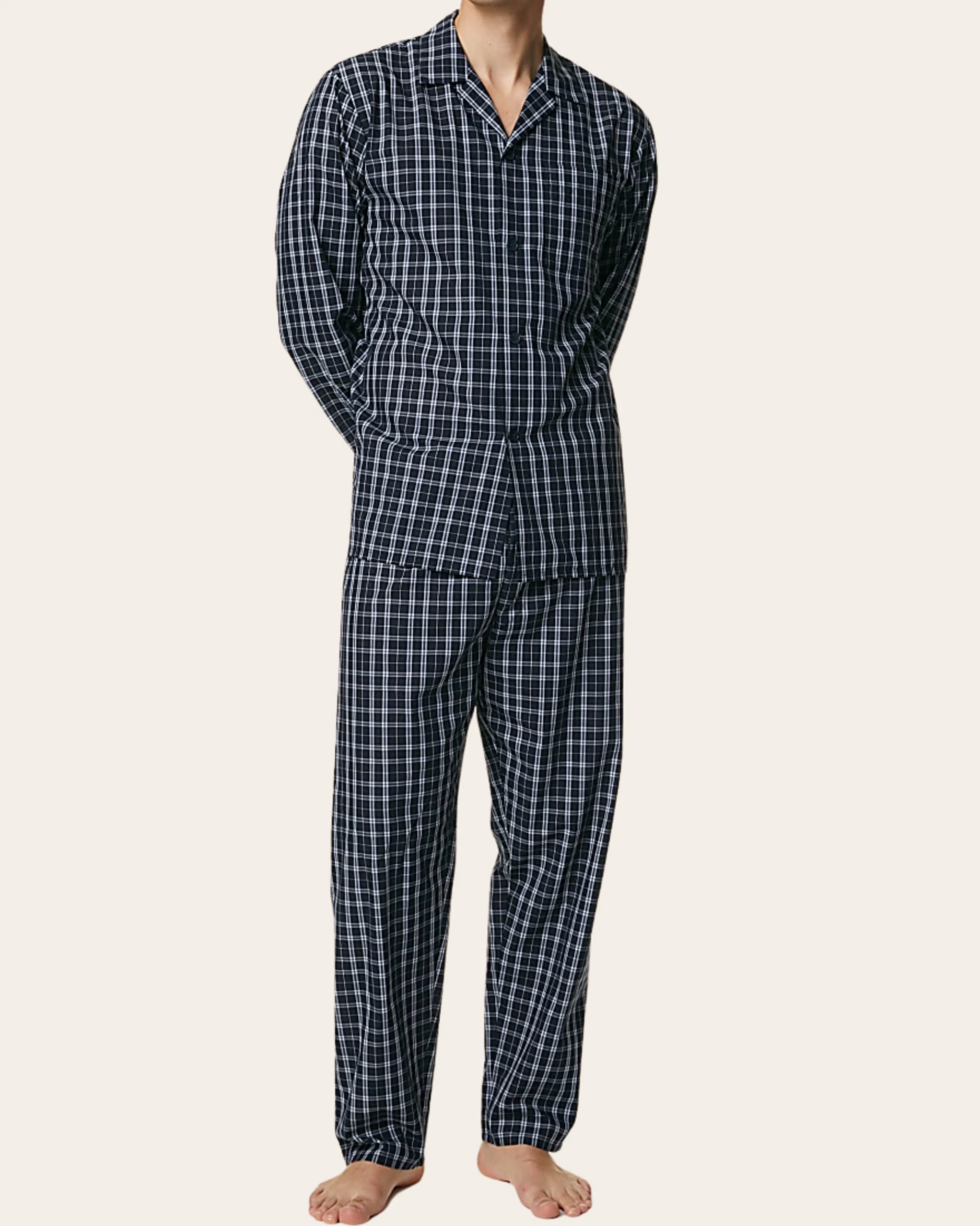 Inkline Grid Buttoned Set