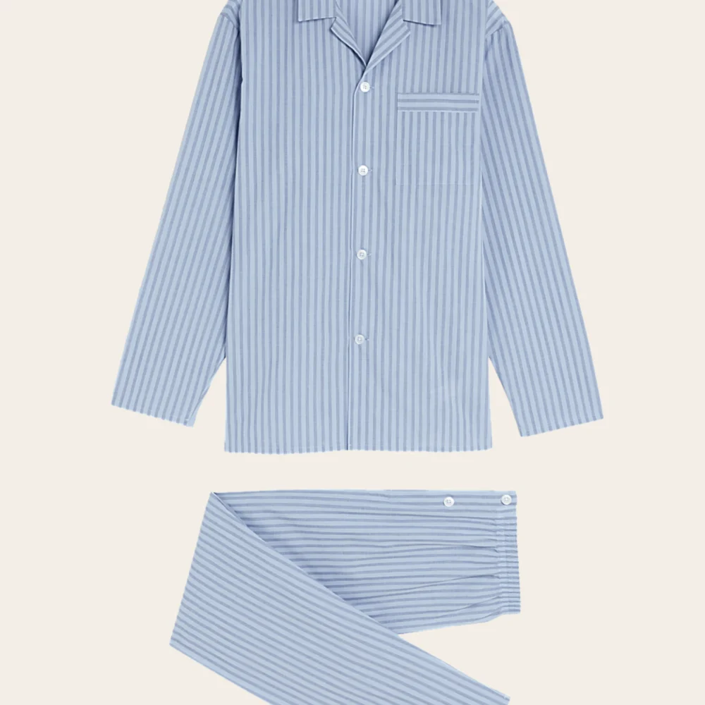 Cloudline Stripe Buttoned Set