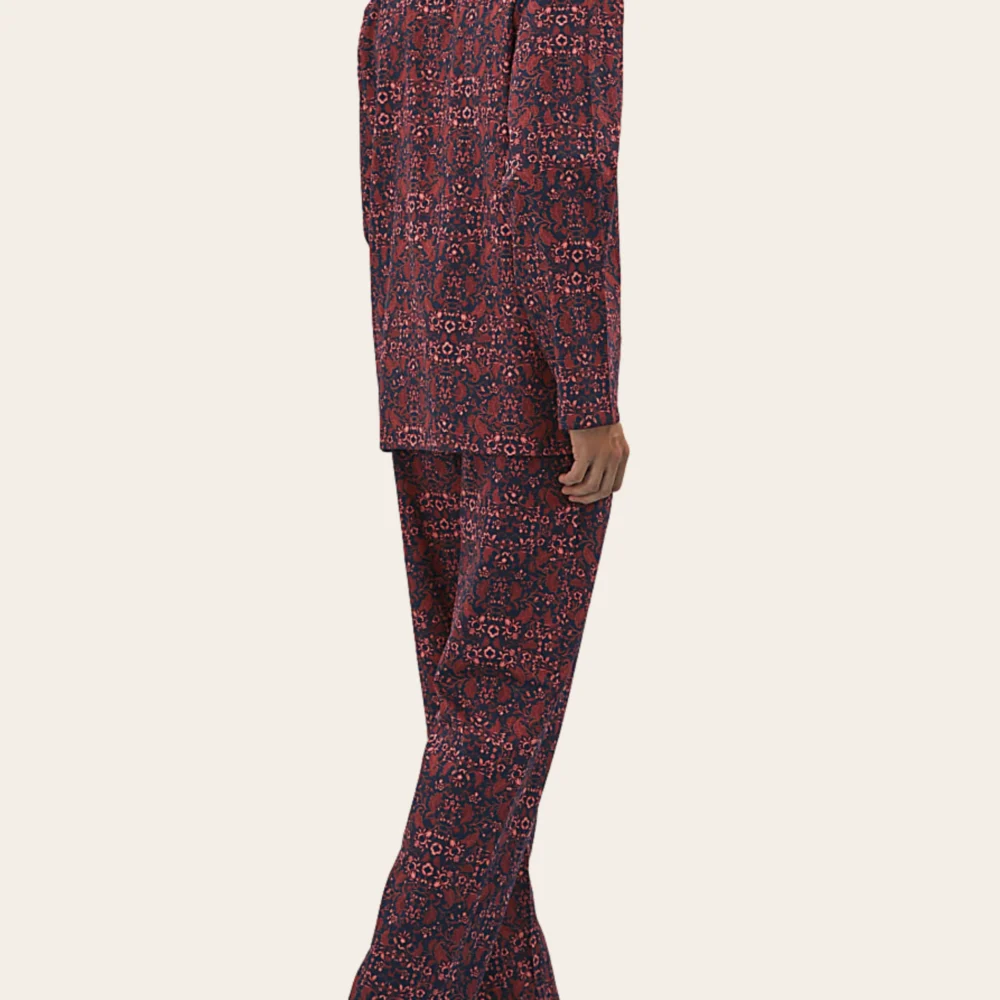 Rust Mosaic Buttoned Set