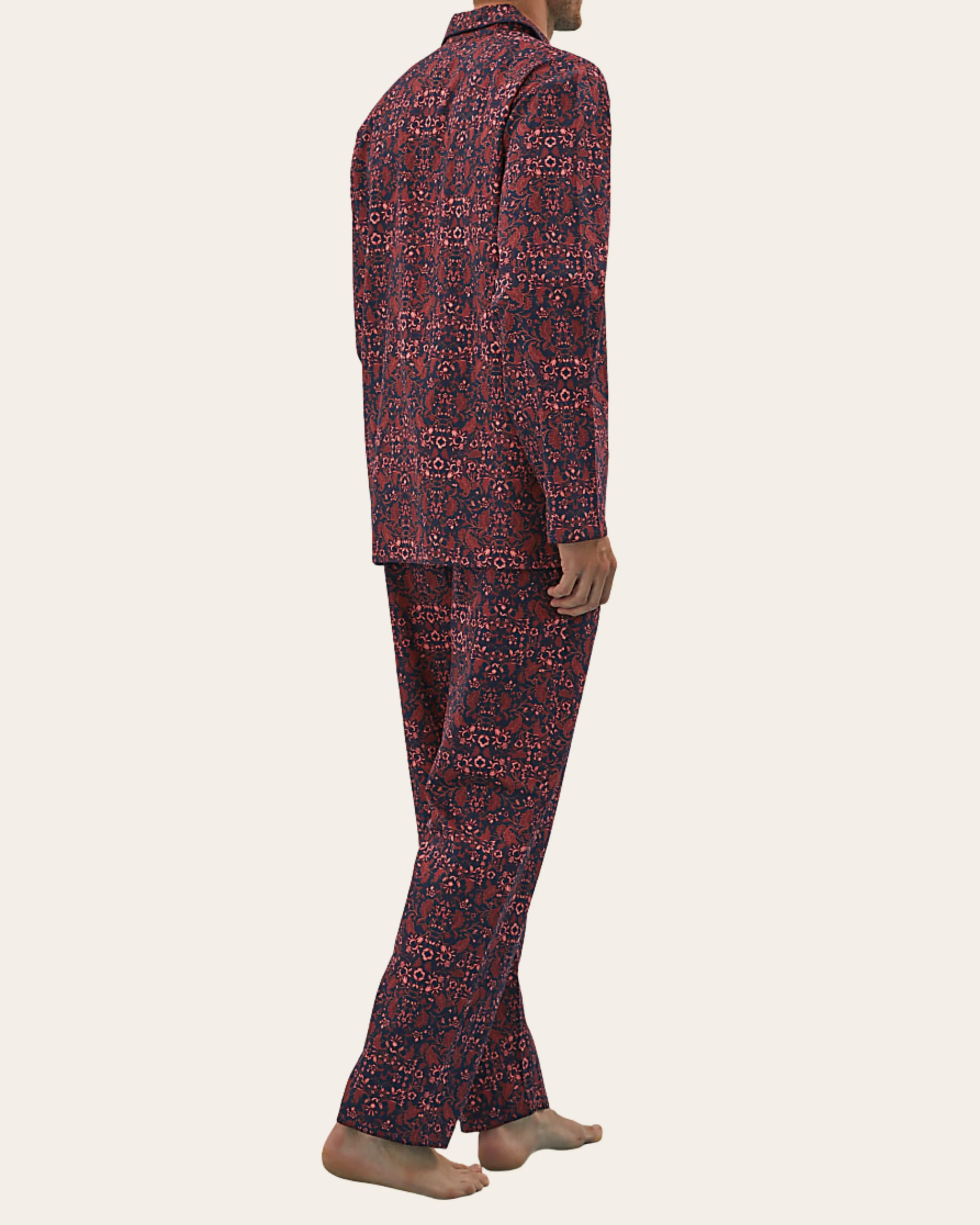 Rust Mosaic Buttoned Set