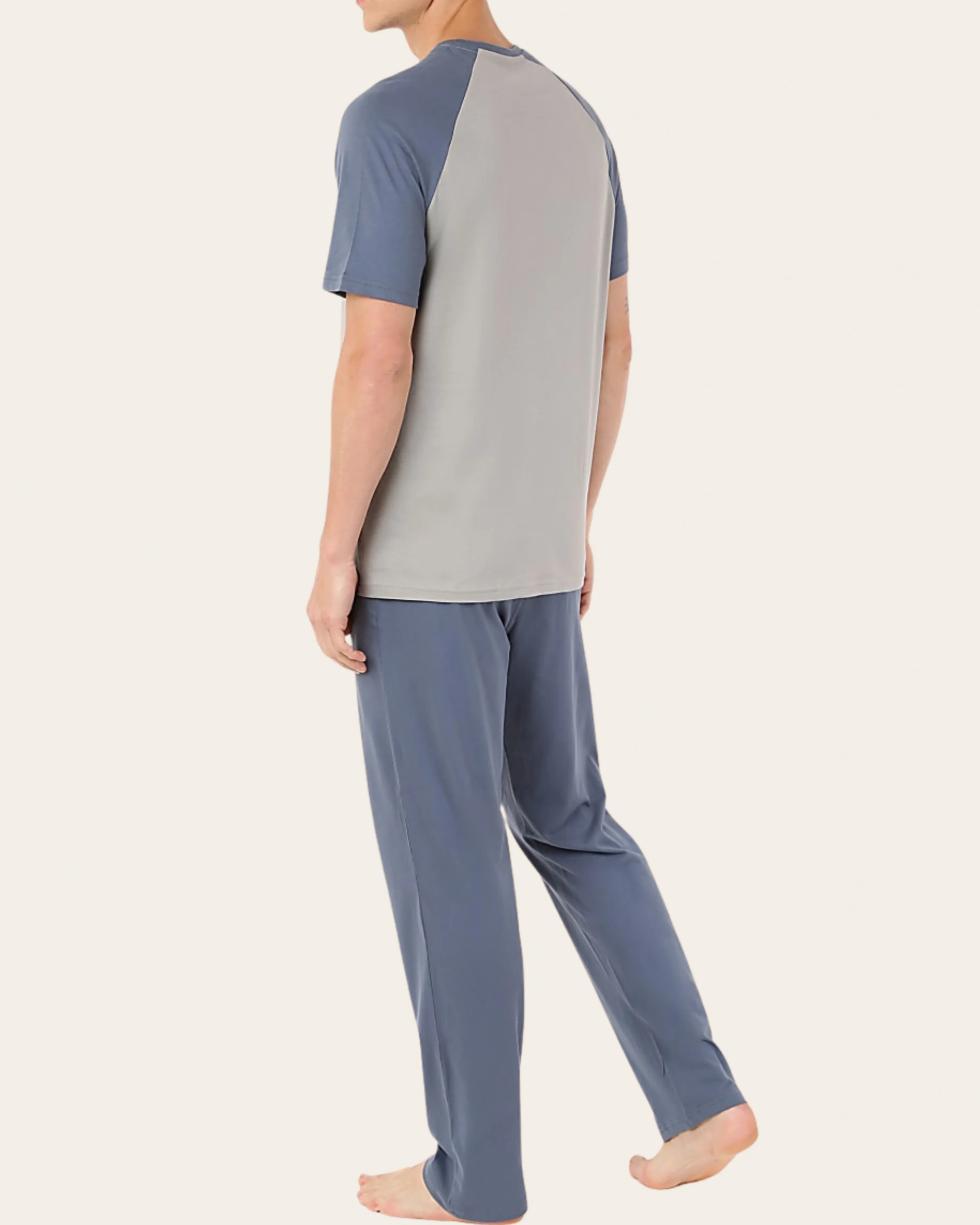 Steel Blue Contrast Pyjama Set