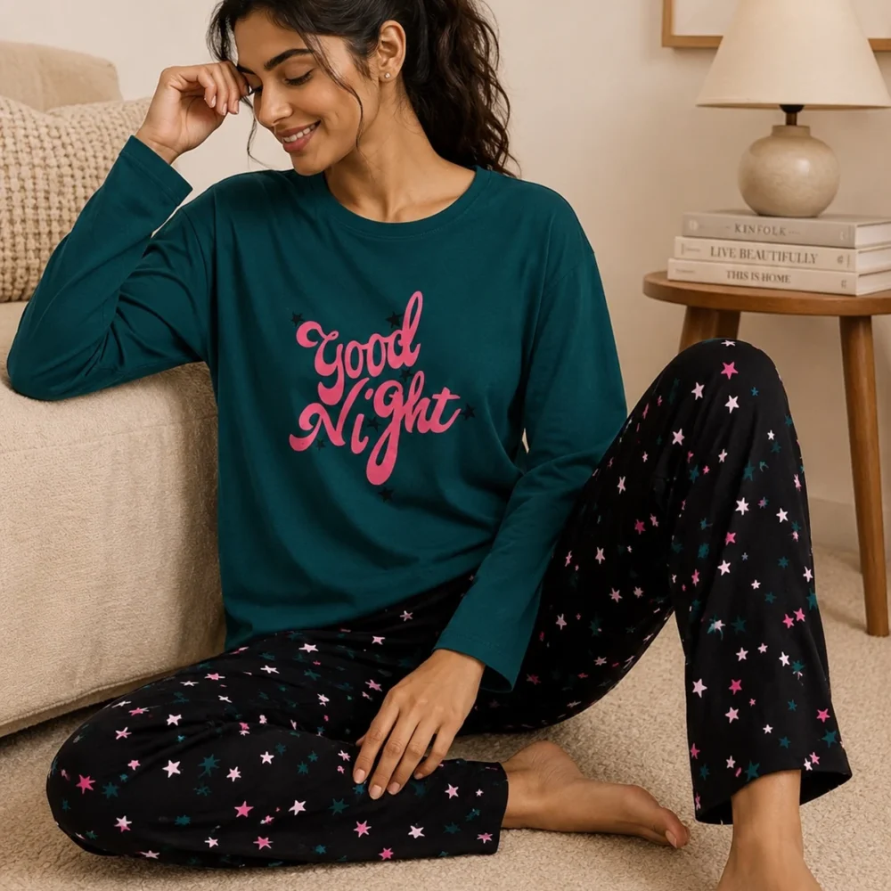 IMG_6285 Good Night Starry Print Night Suit