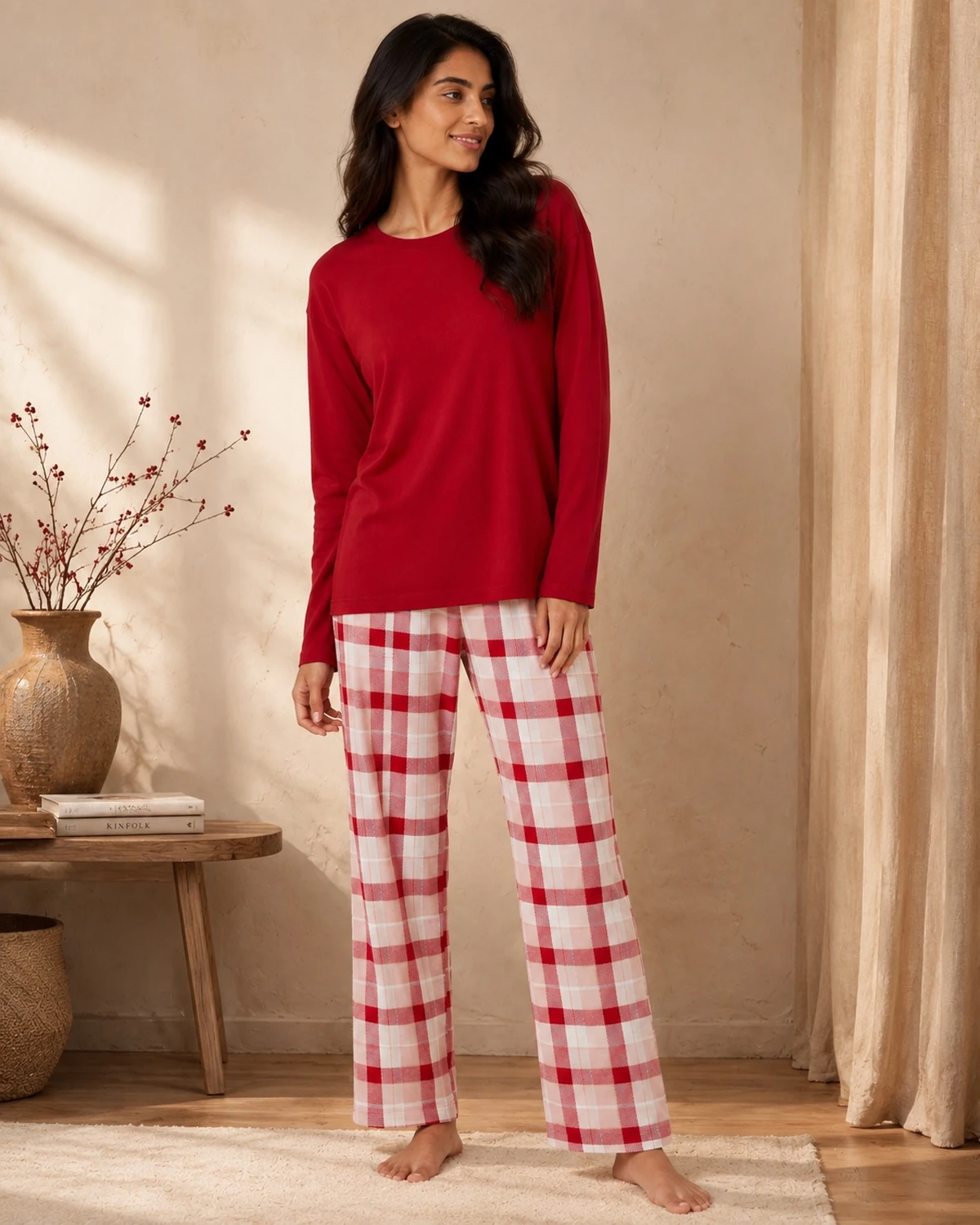 Everyday Red Check Pajama Set