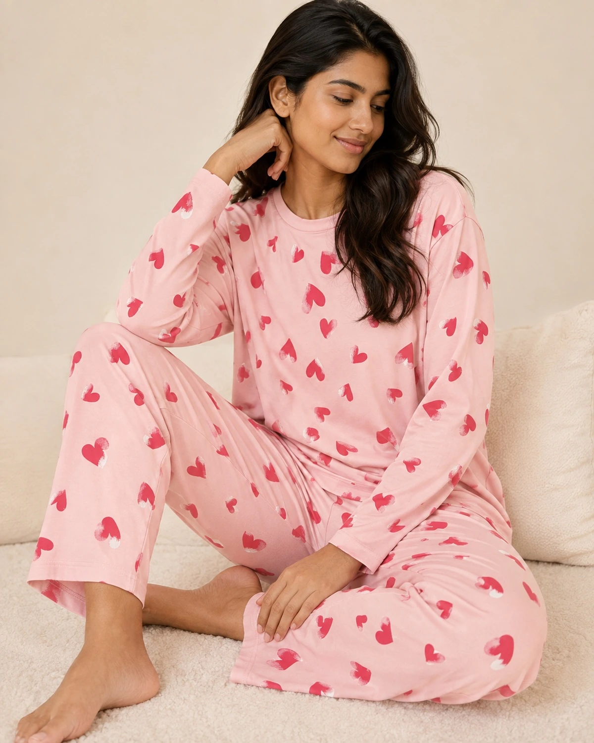 Candy Heart Night Suit
