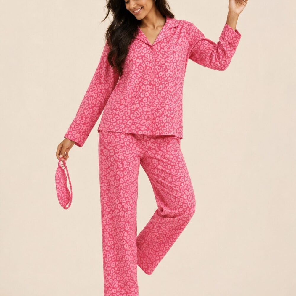 Blush Luxe Leopard Night Set