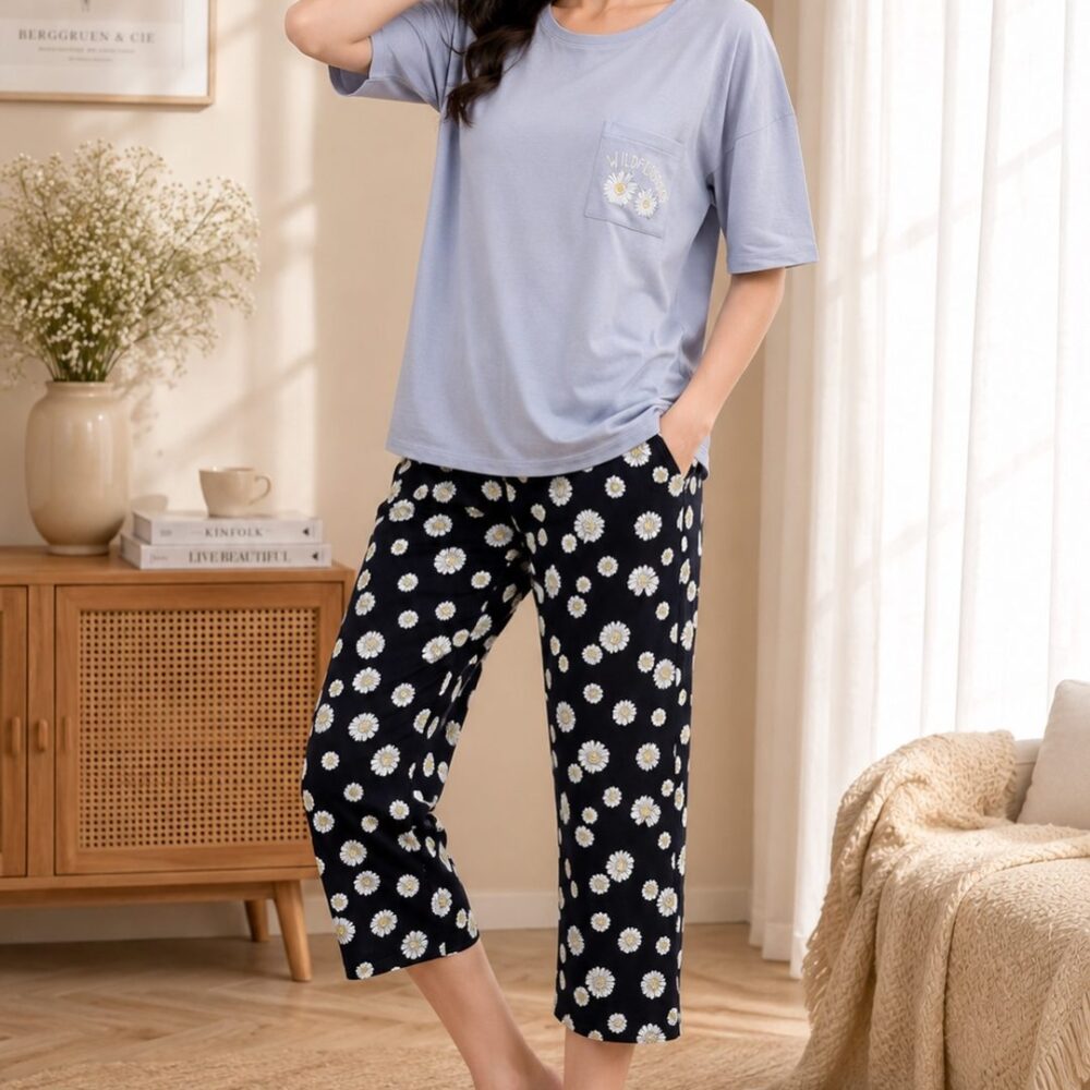 Dream Bloom Cropped Pyjama Set