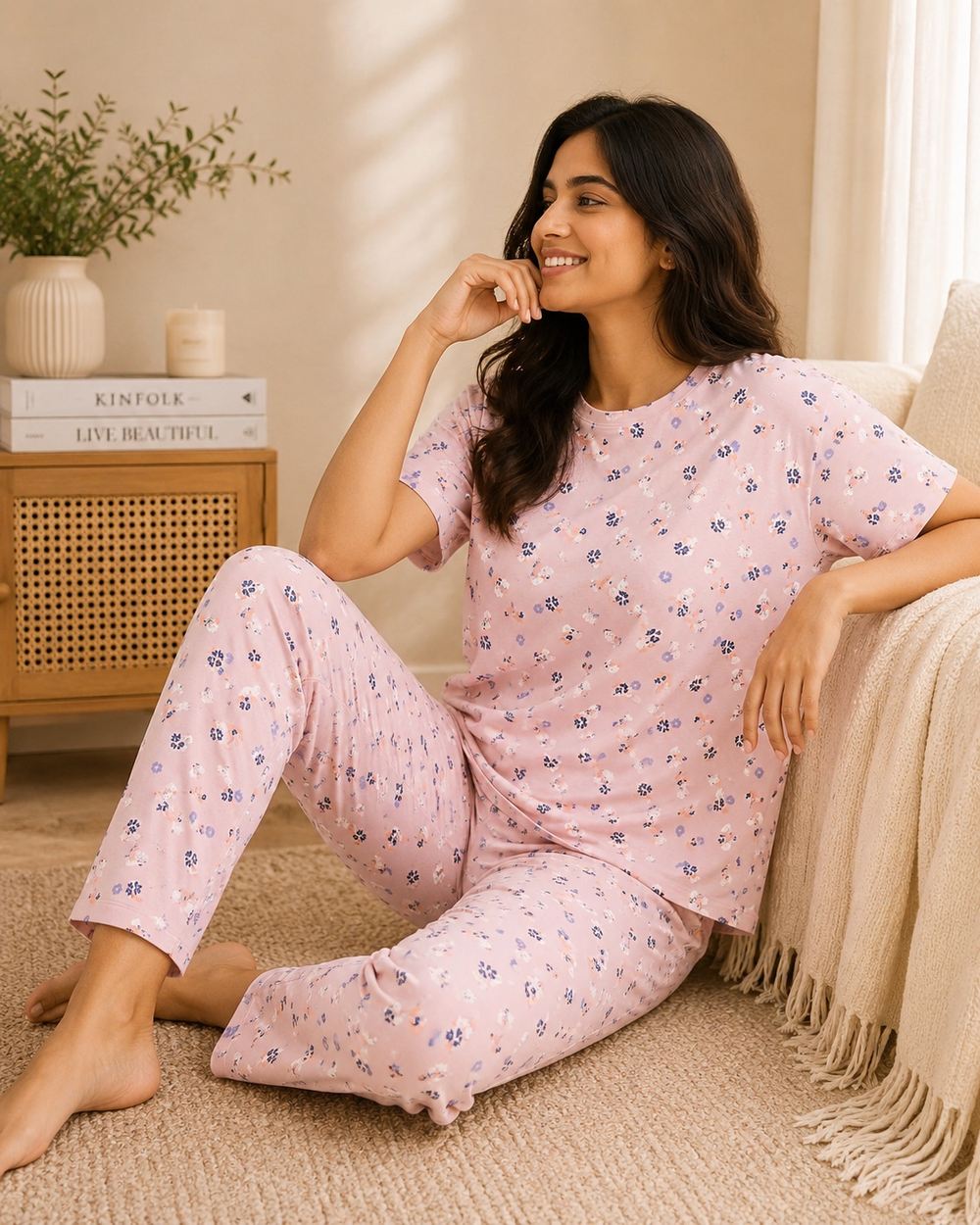 Blush Floral Pyjama Set