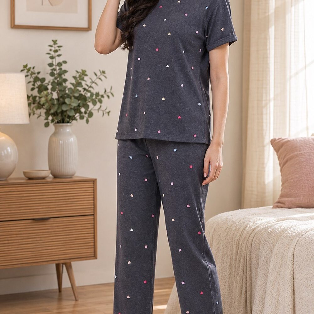 IMG_6326 Charcoal Star Print Lounge Set