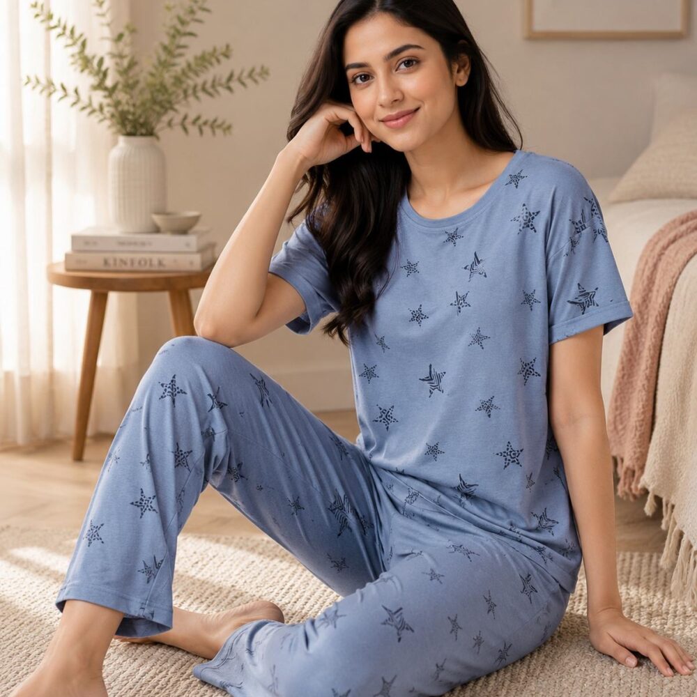 Midnight Star Cotton Pyjama Set