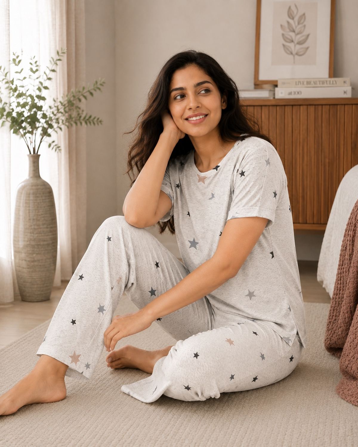 Star Print Pyjama Set
