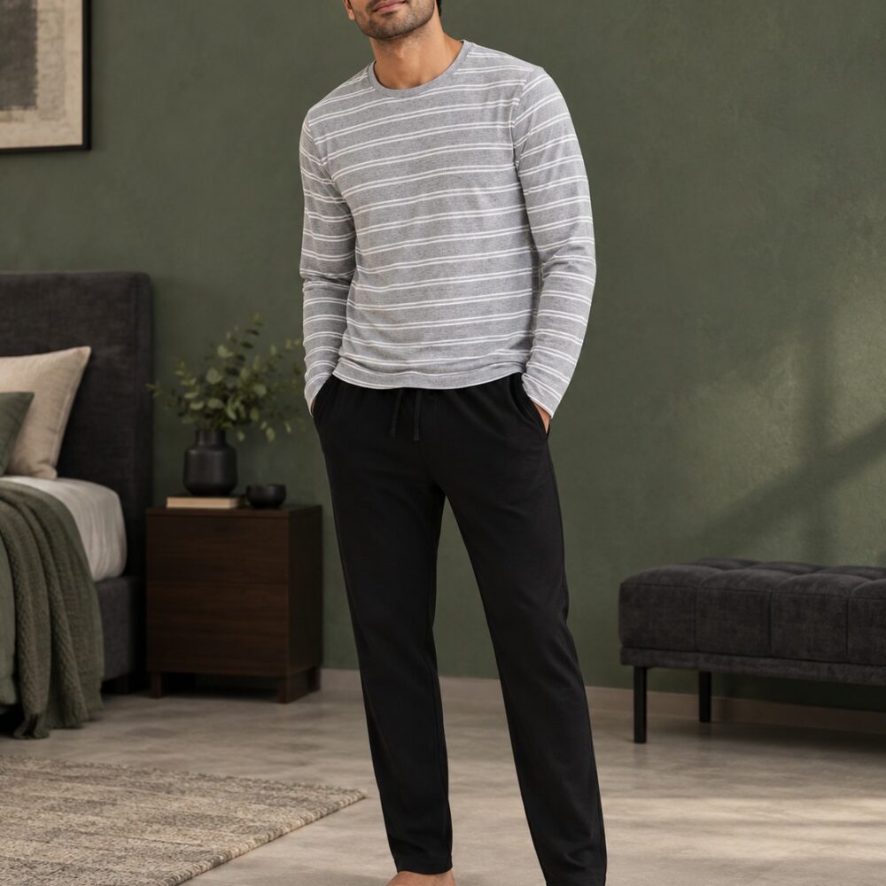 Ash Stripe Pyjama Set
