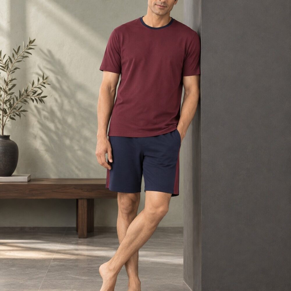 Burgundy Edge Lounge Set
