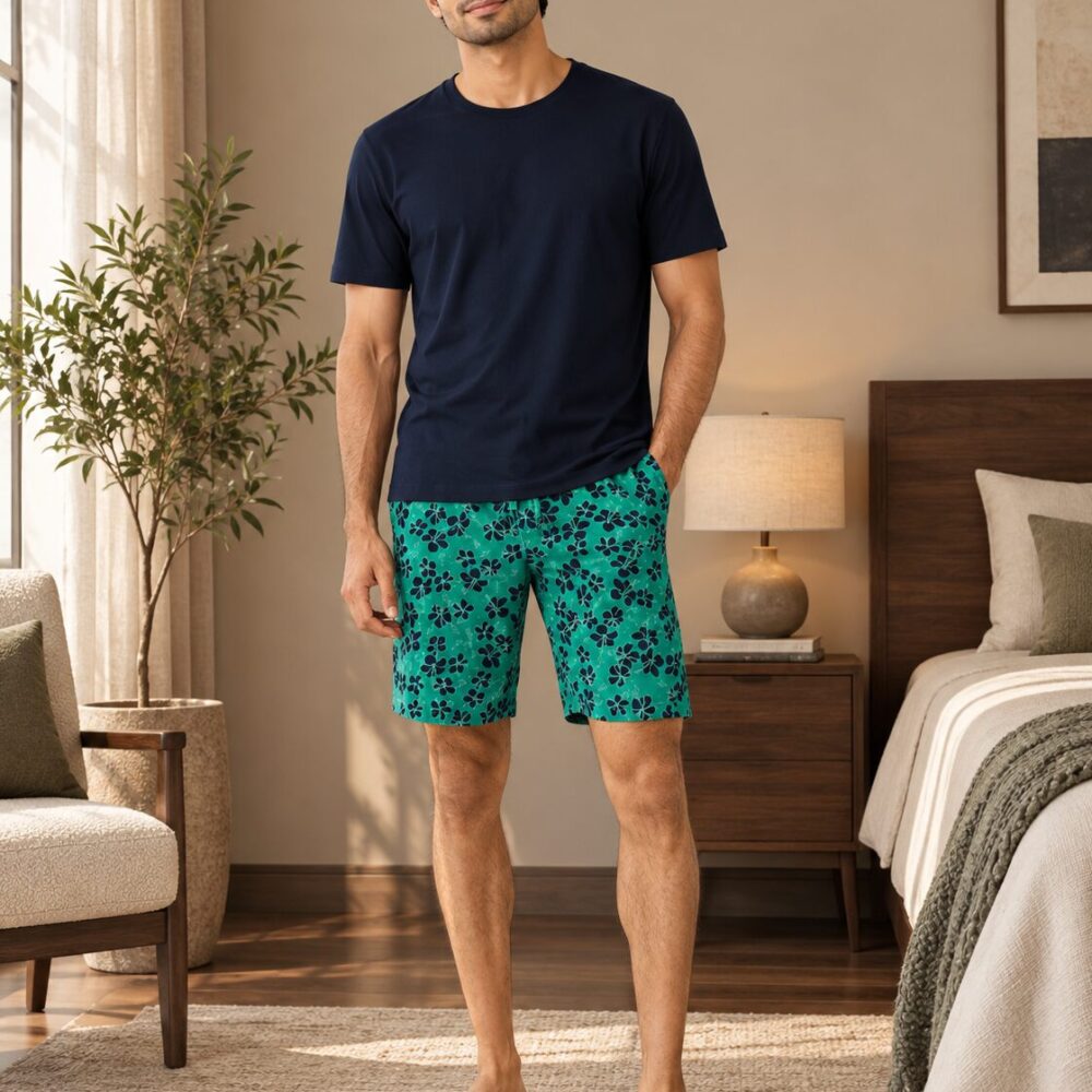 Midnight Tropic Shorts Set