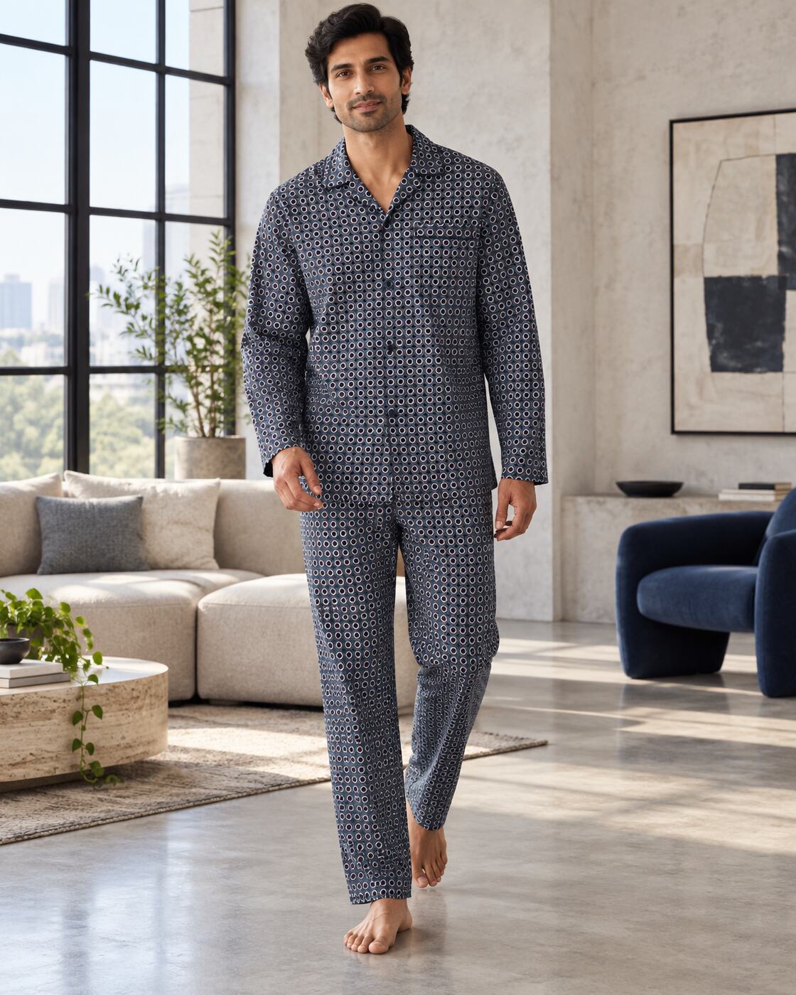Slate Orbit Buttoned Set