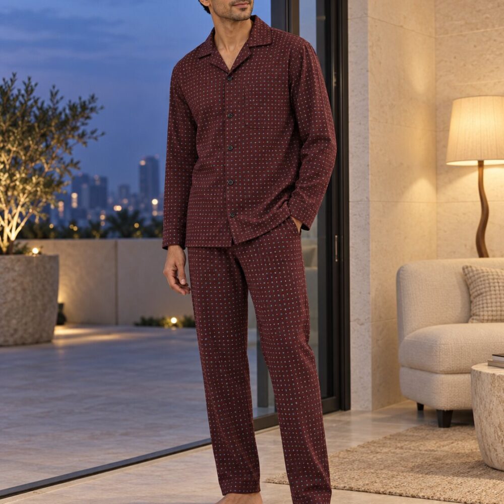 Wine Ember Buttoned Set