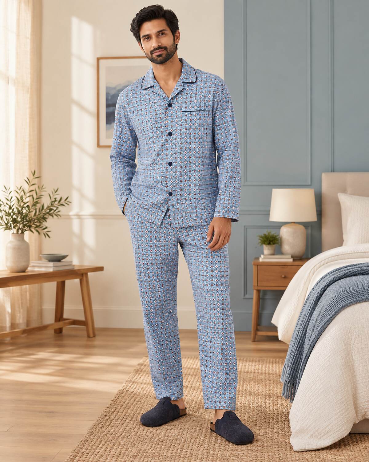 Mosaic Blue Pajama Set