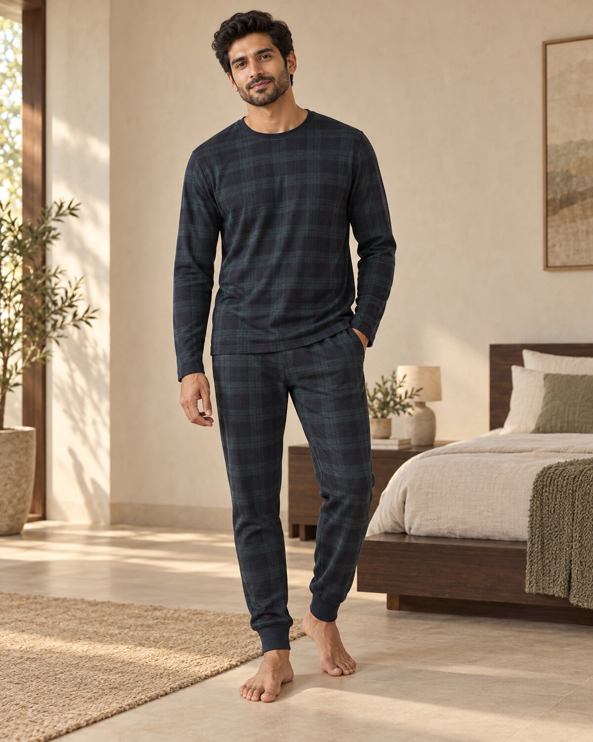 Forest Check Jogger Set