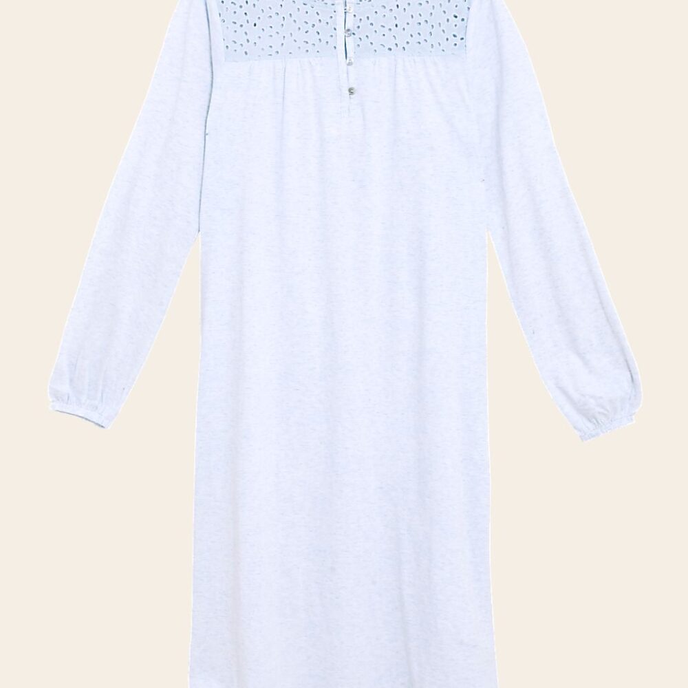 Ice Blue Lace Detail Nightdress