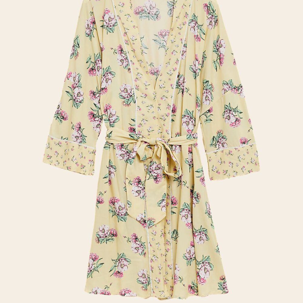 Floral Wrap Viscose Robe