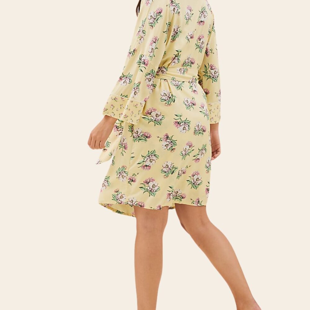 Floral Wrap Viscose Robe