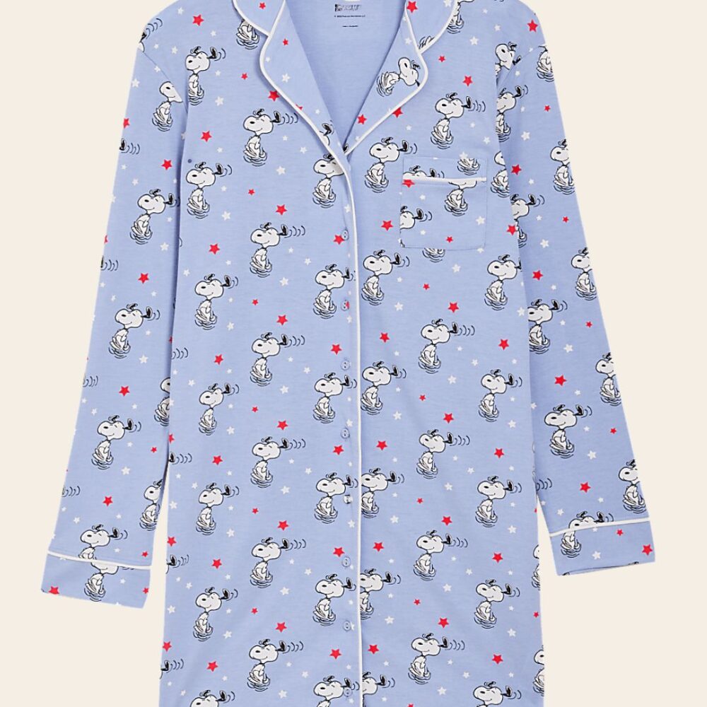 Sky Snoopy Cotton-Rich Night Shirt