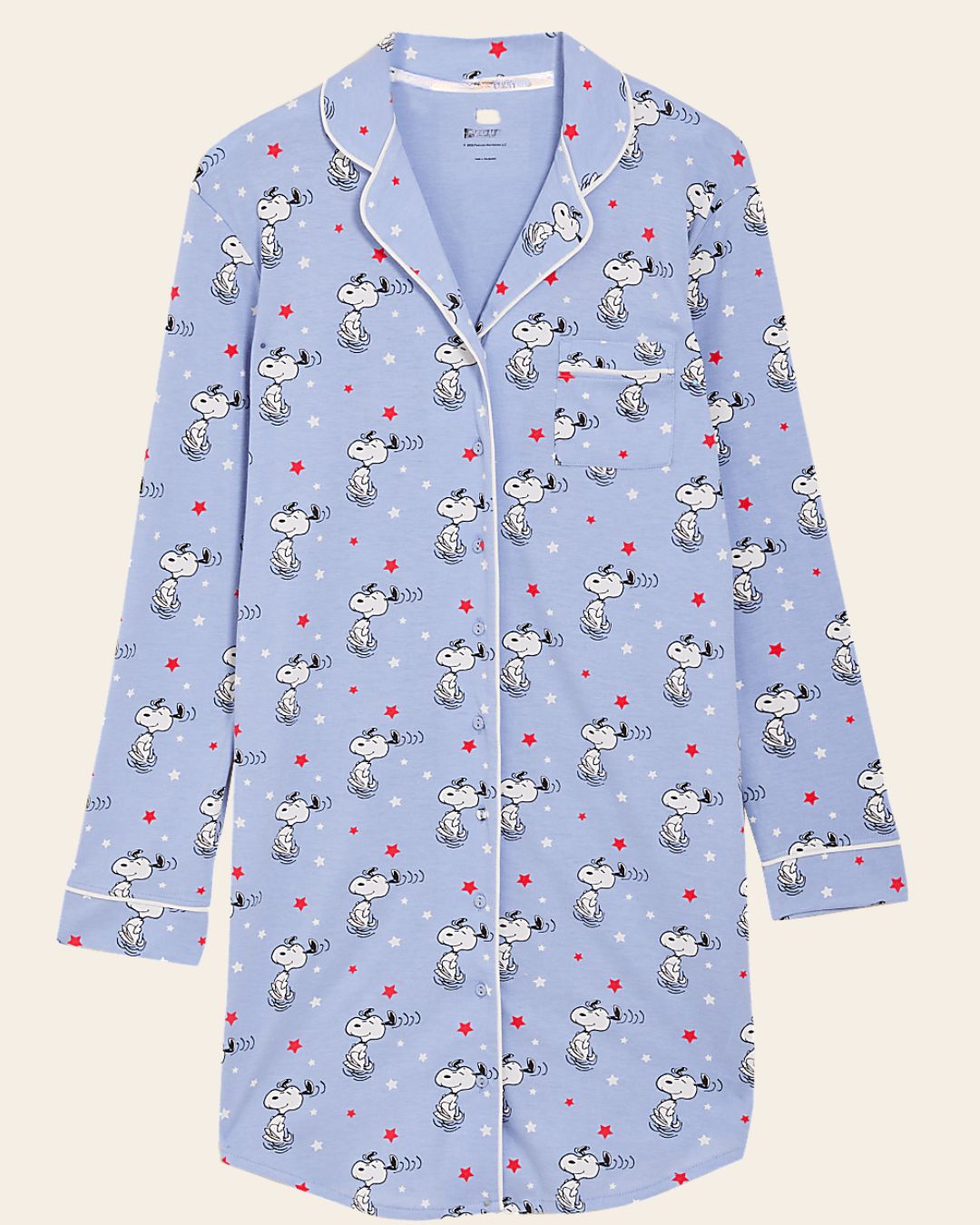 Sky Snoopy Cotton-Rich Night Shirt