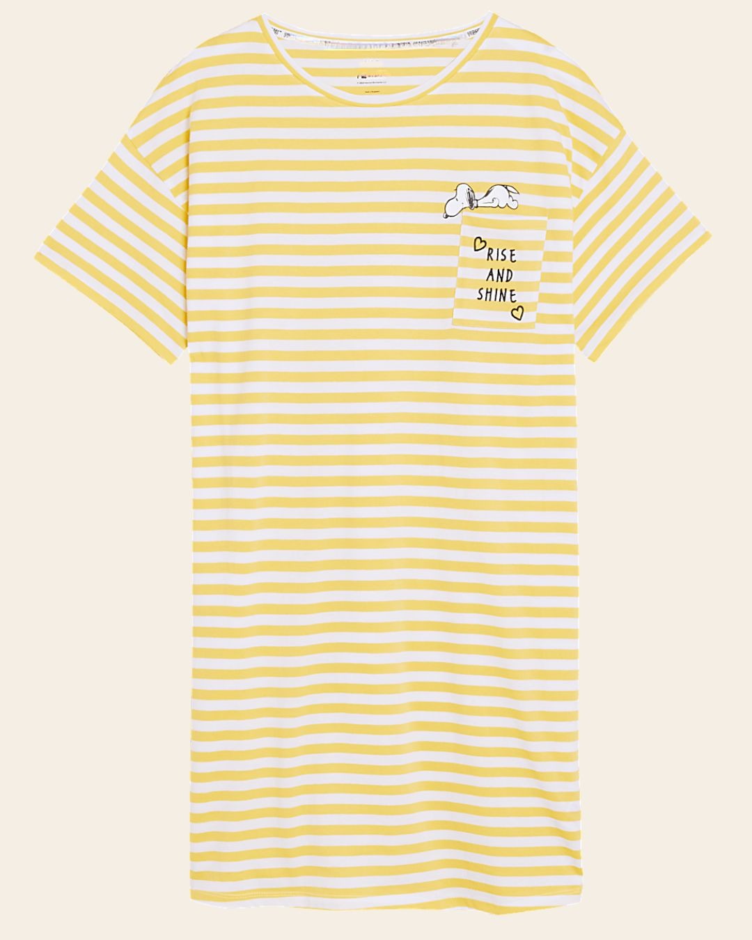 Snoopy Stripe Cotton Nightdress