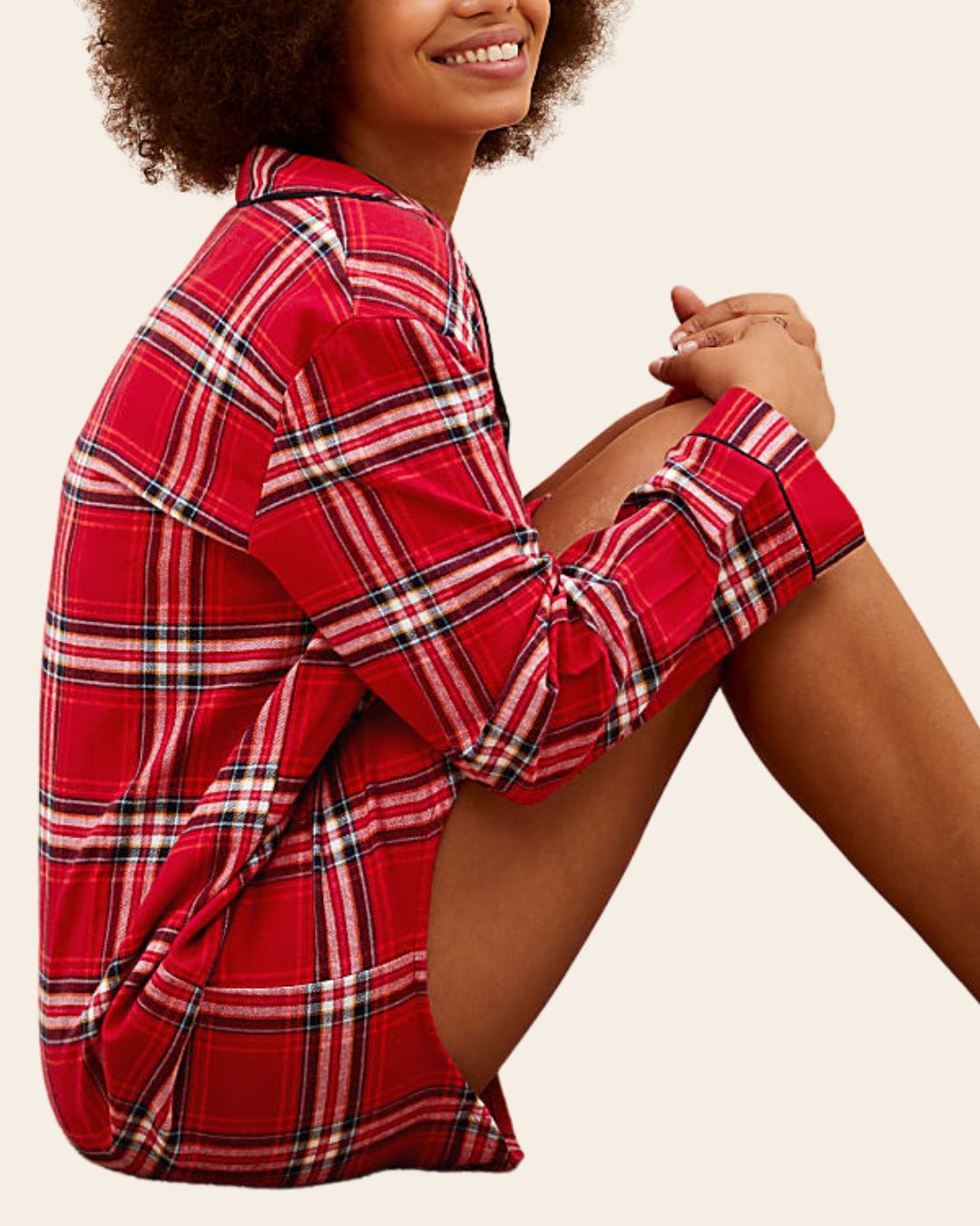 26 Ruby Plaid Night Shirt