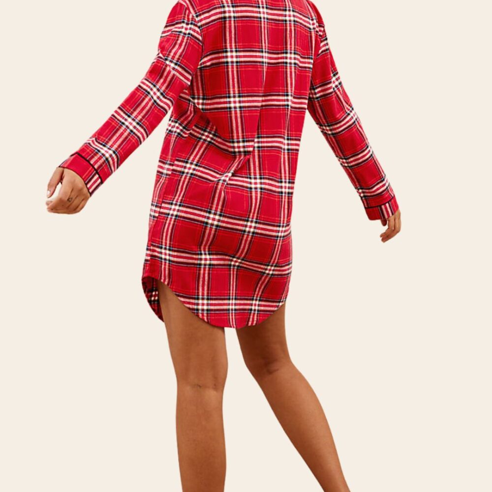 Ruby Plaid Night Shirt