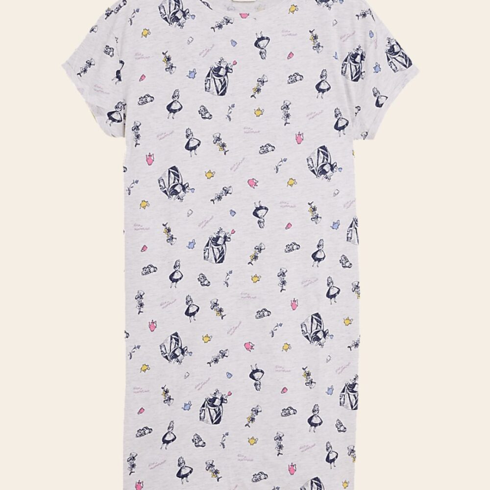 Wonderland Print Cotton Nightdress