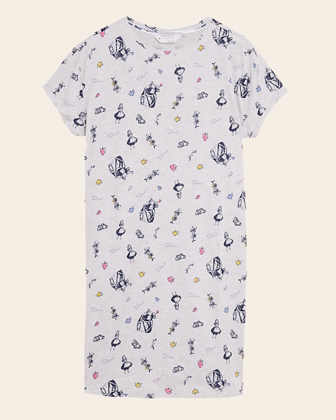 Wonderland Print Cotton Nightdress