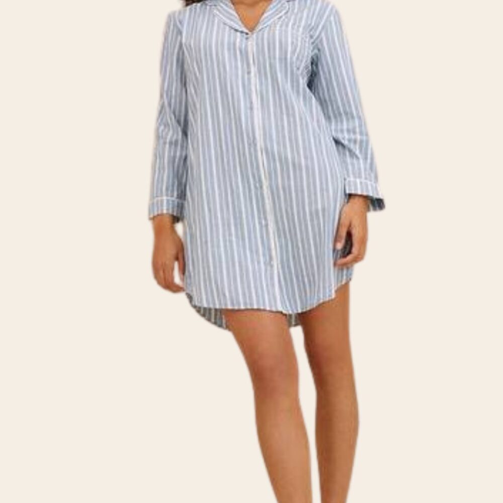 Classic Stripe Cotton Nightshirt