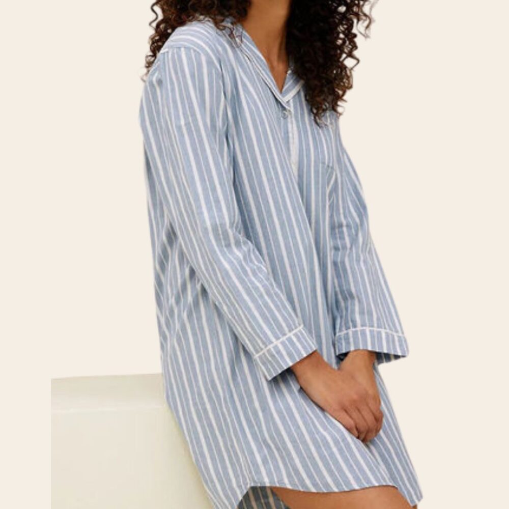 Classic Stripe Cotton Nightshirt