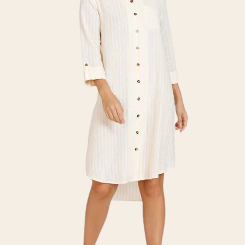Soft Lemon Linen Nightshirt