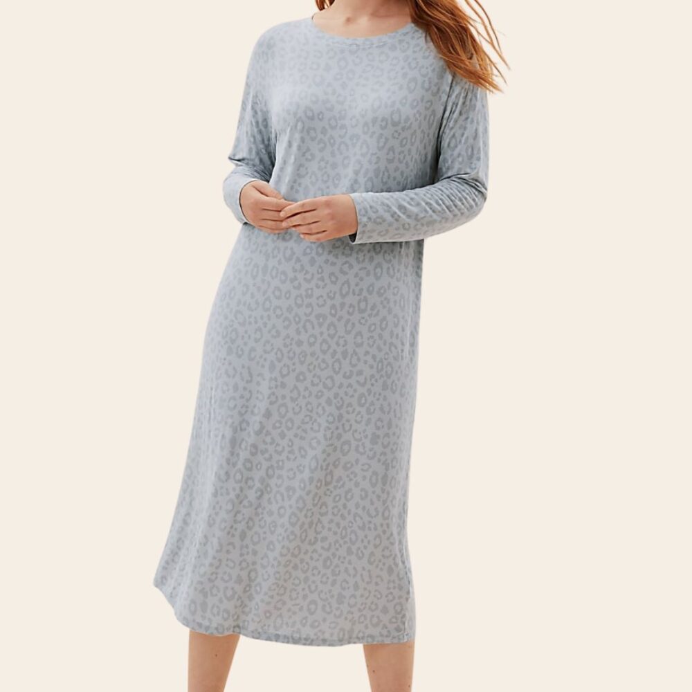 Misty Leopard Viscose Nightdress