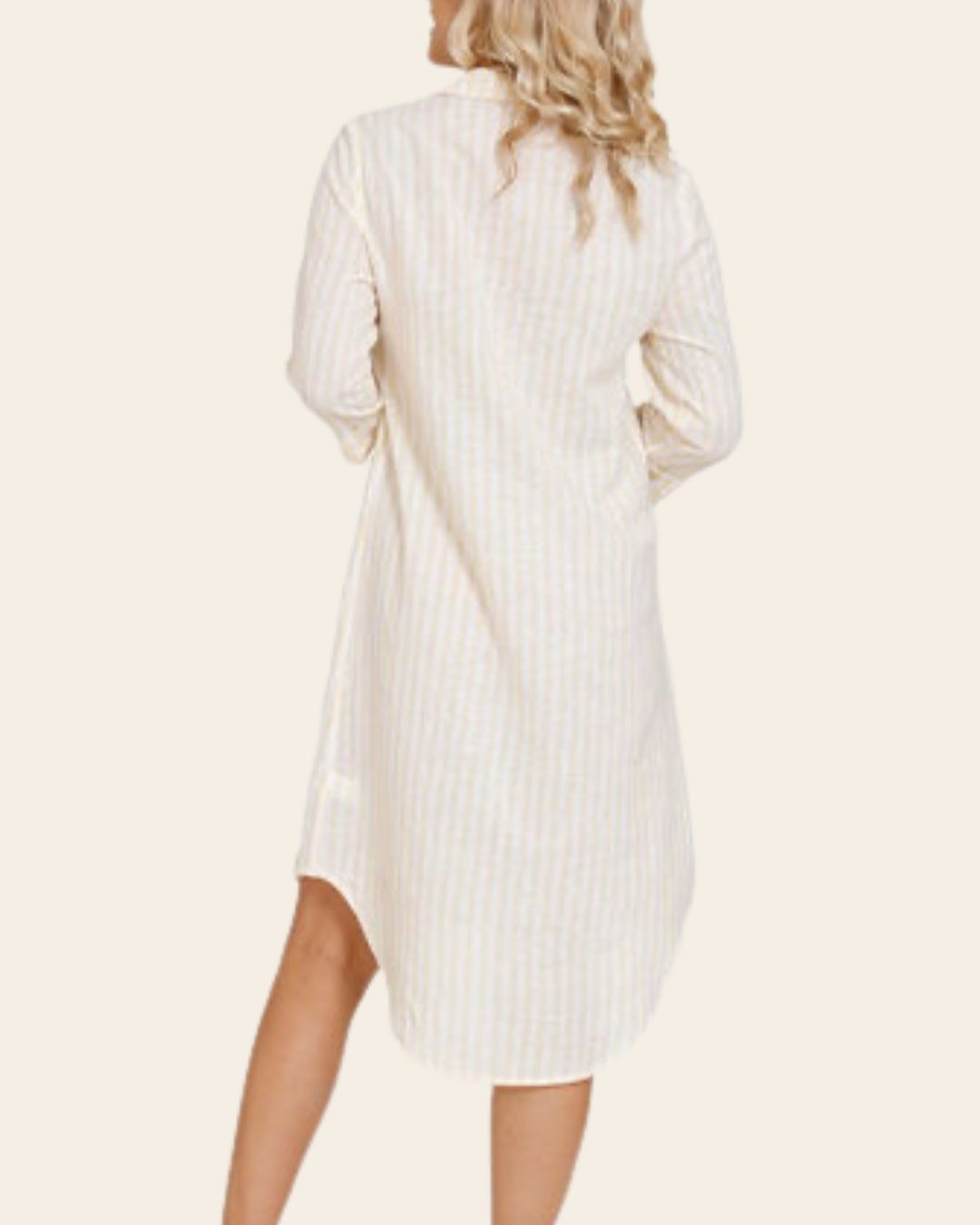 Soft Lemon Linen Nightshirt