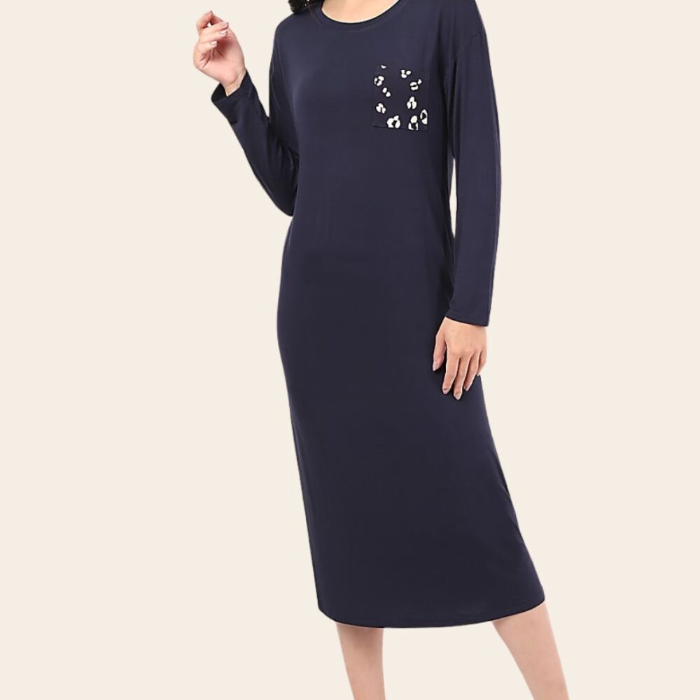 Midnight Pocket Viscose Nightdress