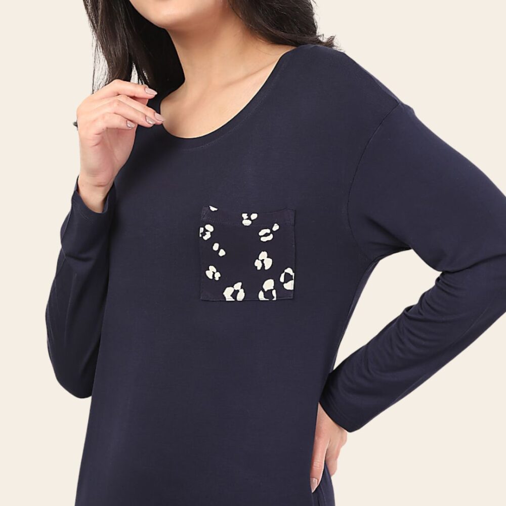 Midnight Pocket Viscose Nightdress