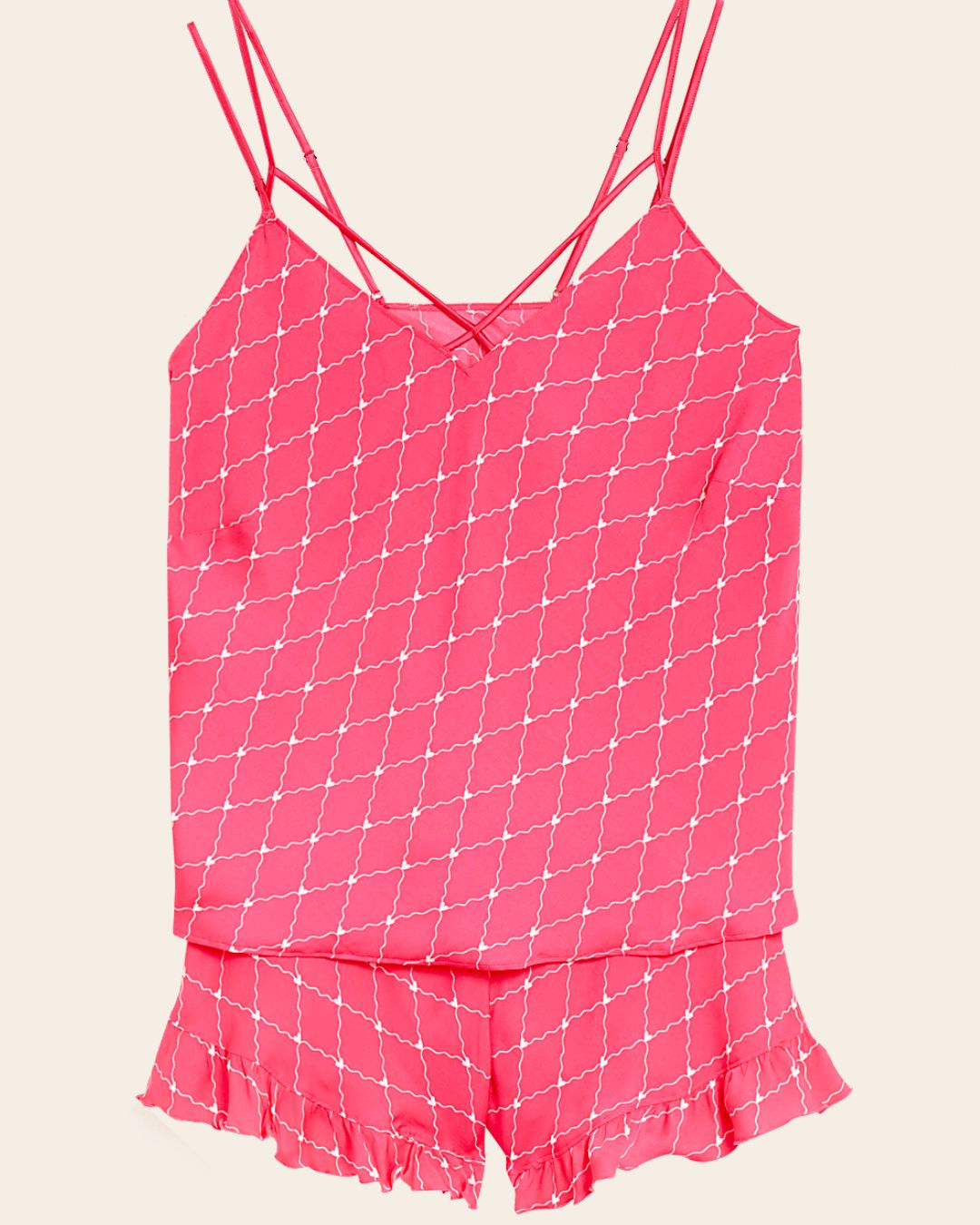 Candy Pink Cami Luxe Set