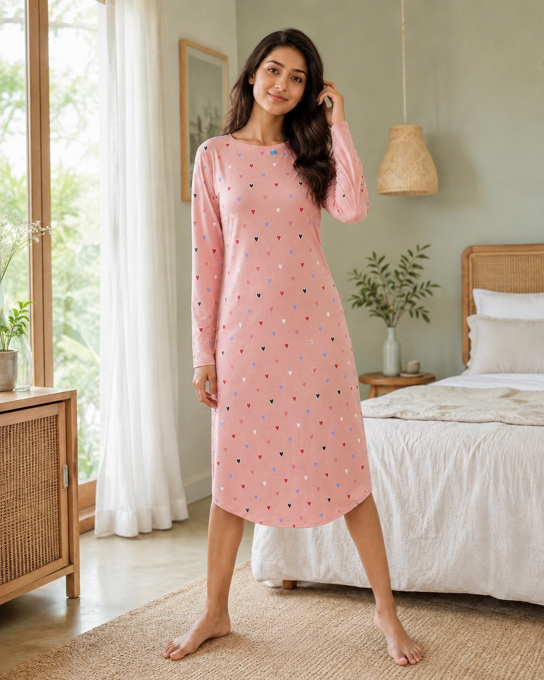 IMG_6605 Sweetheart Cotton Midi Nightdress