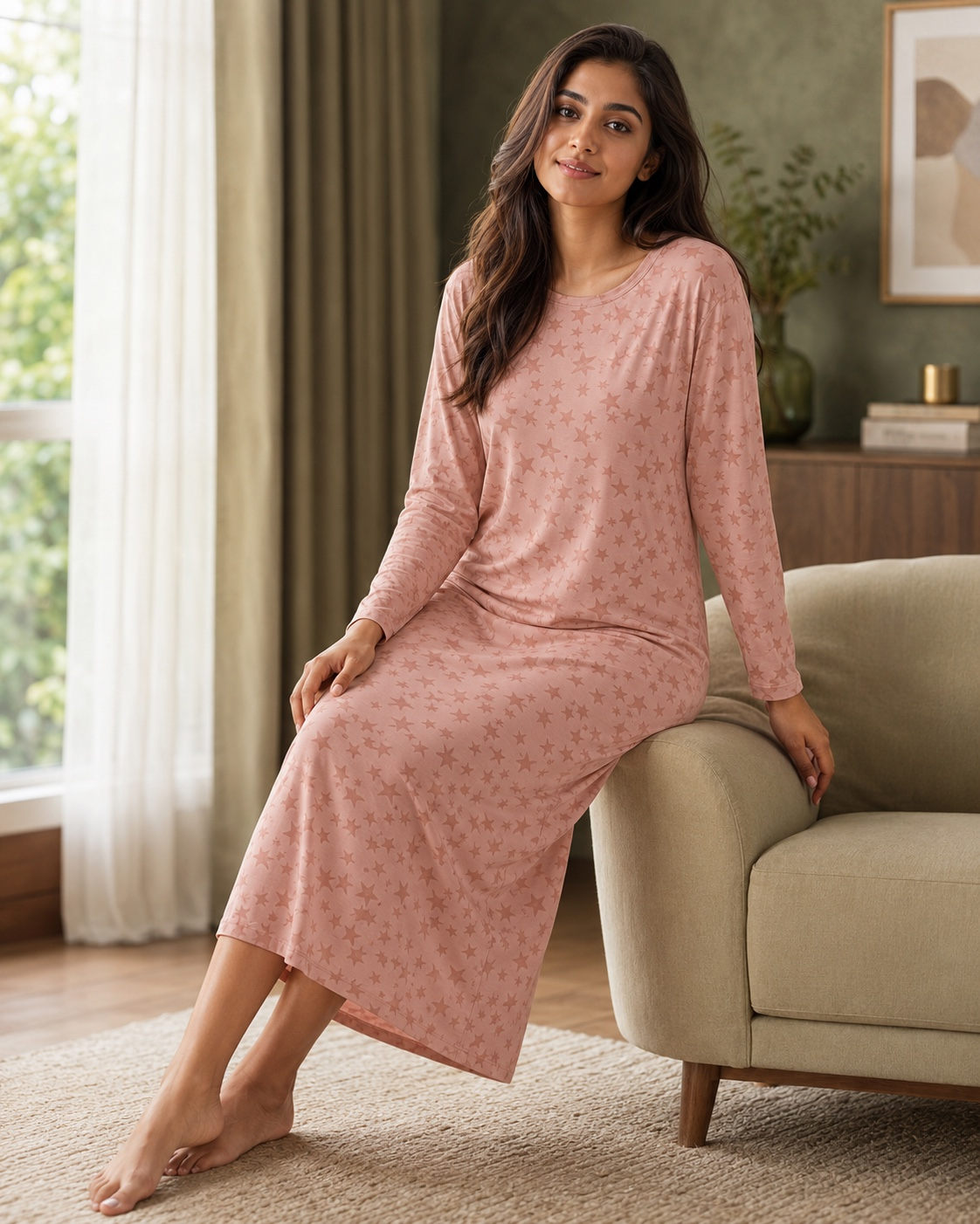 IMG_6629 Blush Starry Nights Midi Dress