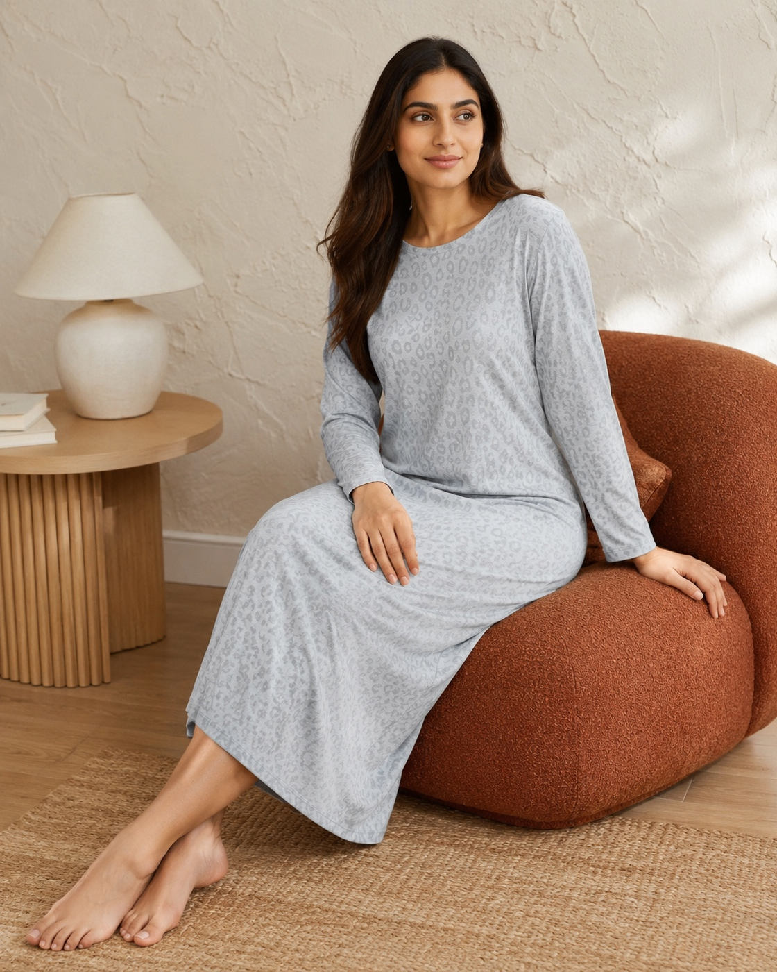 Misty Leopard Viscose Nightdress