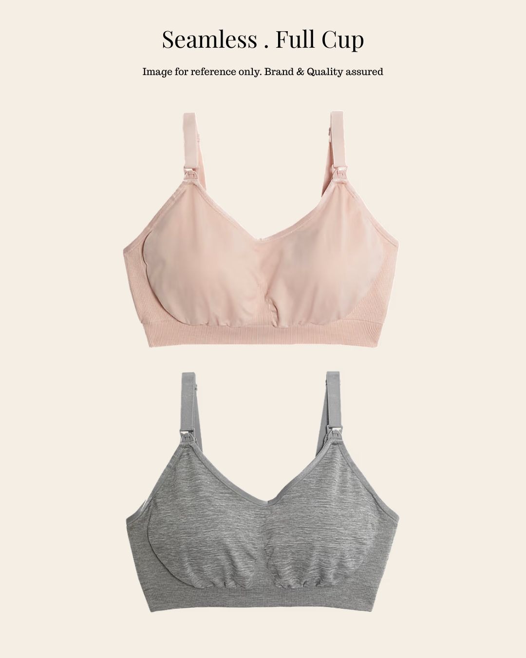 Seamless - Full Cup - 10 Seamless Maternity Nursing Bra (Single Piece)