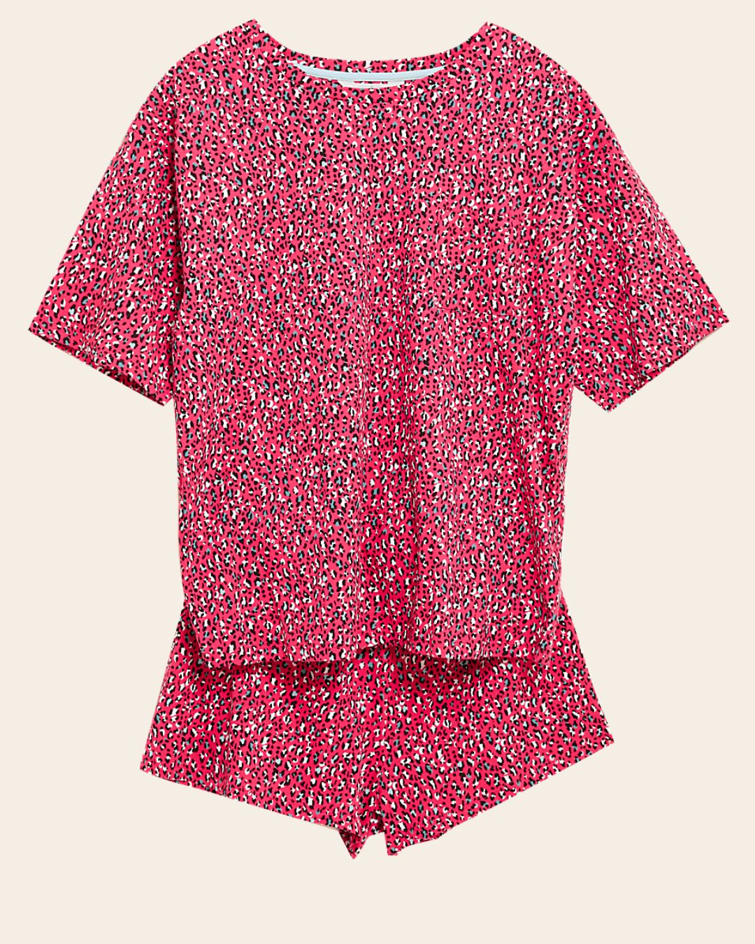 Pink Wild Cotton Rich Shorts Set