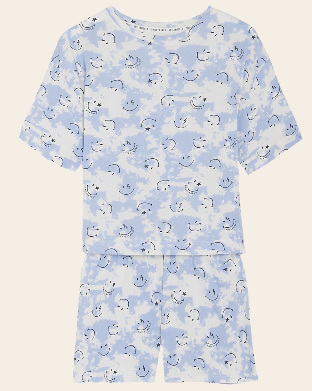 Smiley Cloud Cotton Rich Shorts Set