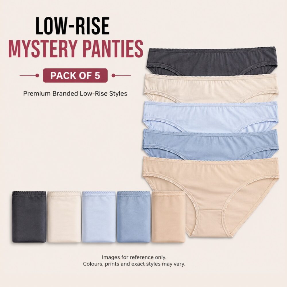 Premium Branded Low-Rise Mystery Panties – Pack of 5