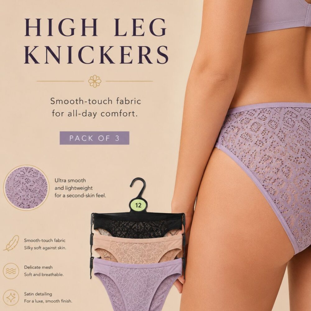 Supersoft High Leg Knickers – Pack of 3