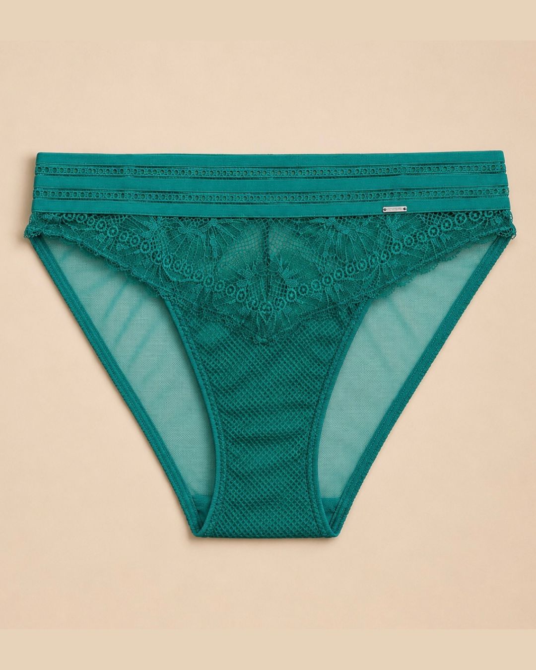 Emerald Mesh High Waist Brief