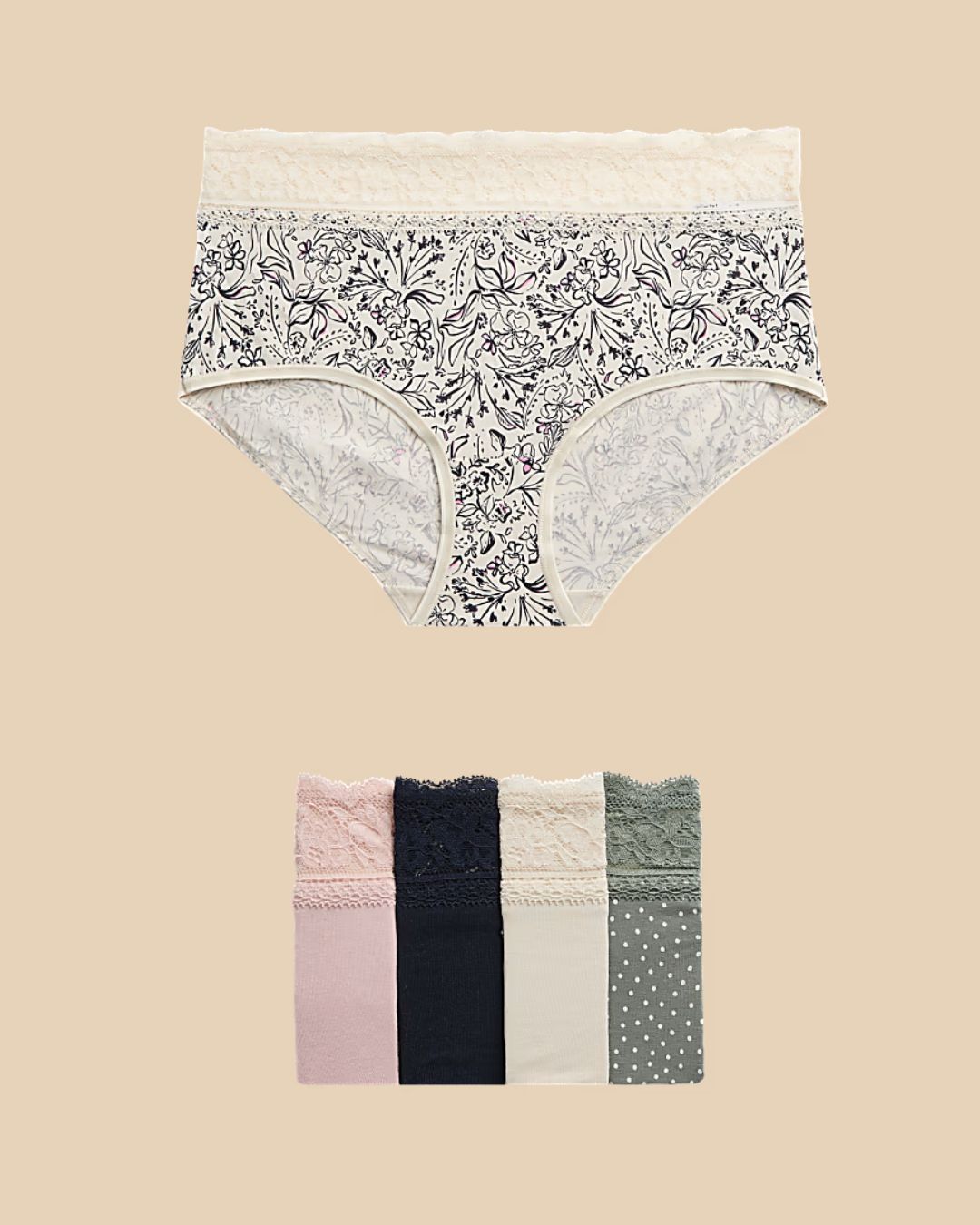 Premium Branded High-Rise Mystery Panties – Pack of 5