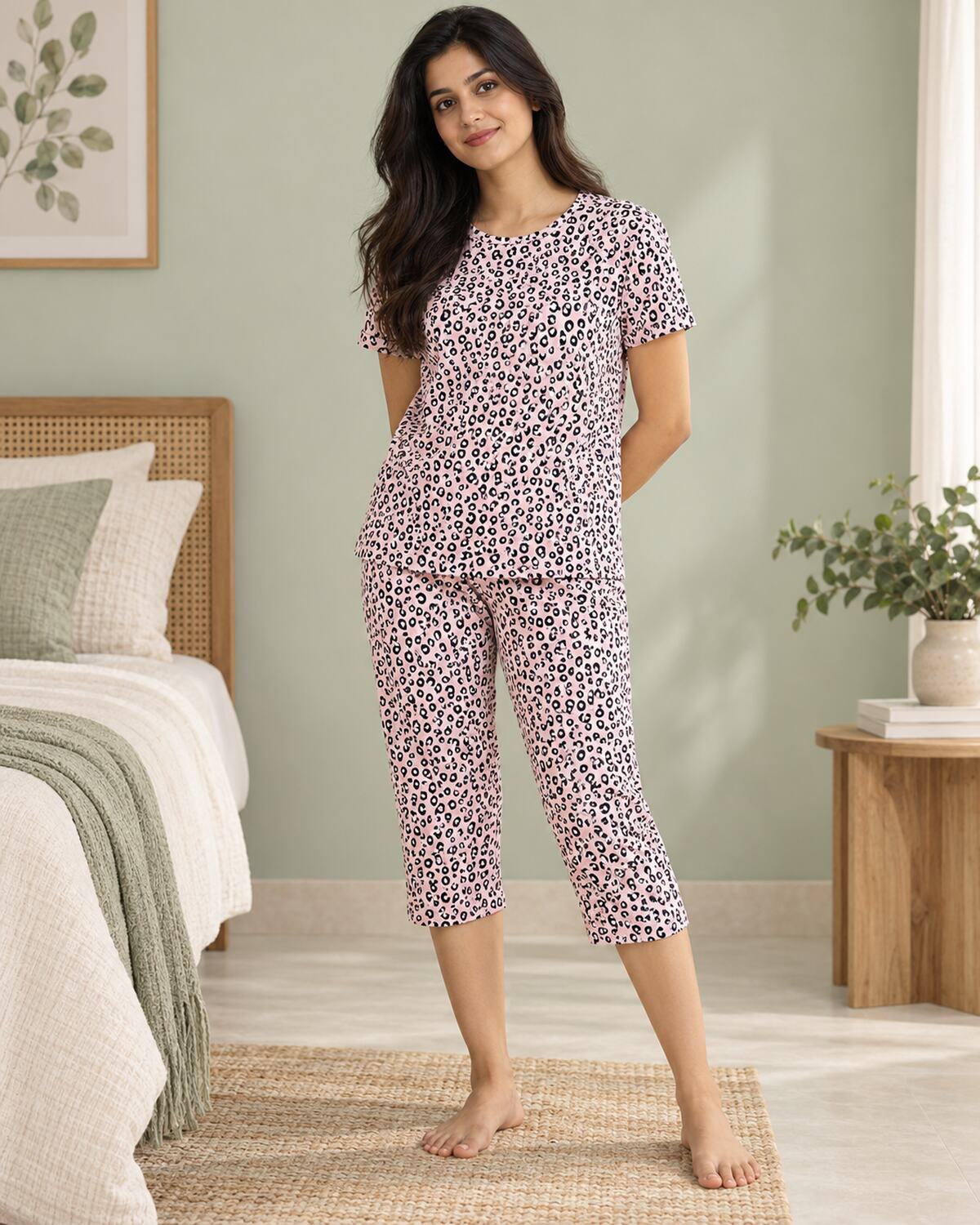 Pink Leopard Pajama Set